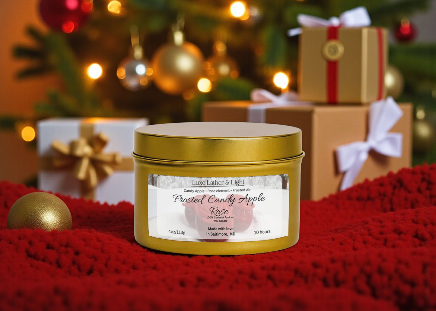 Frosted Candy Apple Rose